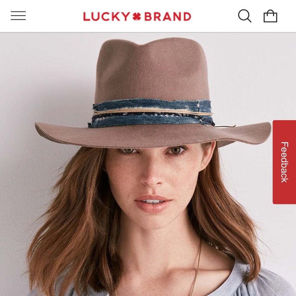 Lucky Brand Indigo Stitch Wool Hat